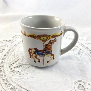 Vintage Willitts Designs Carousel Carnival Horses Merry Go Round Coffee Mug Tea